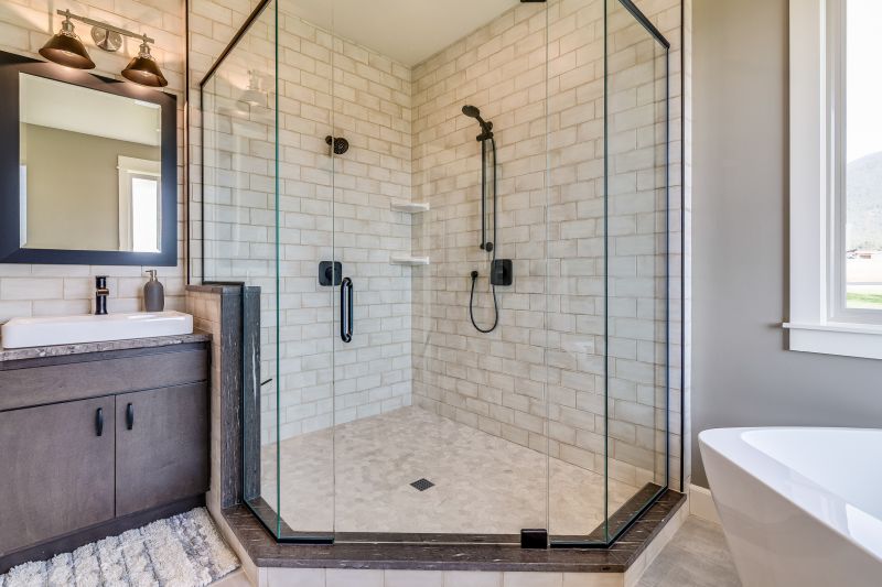 Bathroom upgrade with a glass shower enclosure